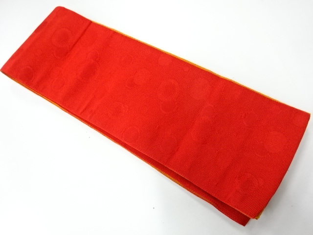 水玉模様織出し半幅帯